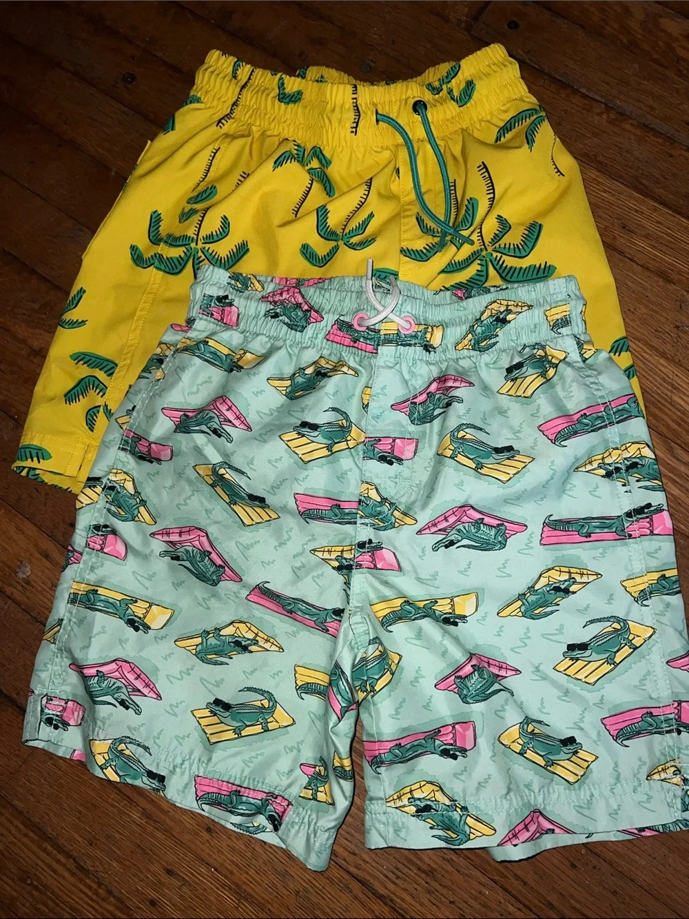 Colorful Boys Swim Trunks Pack - Tropical & Gradient Styles